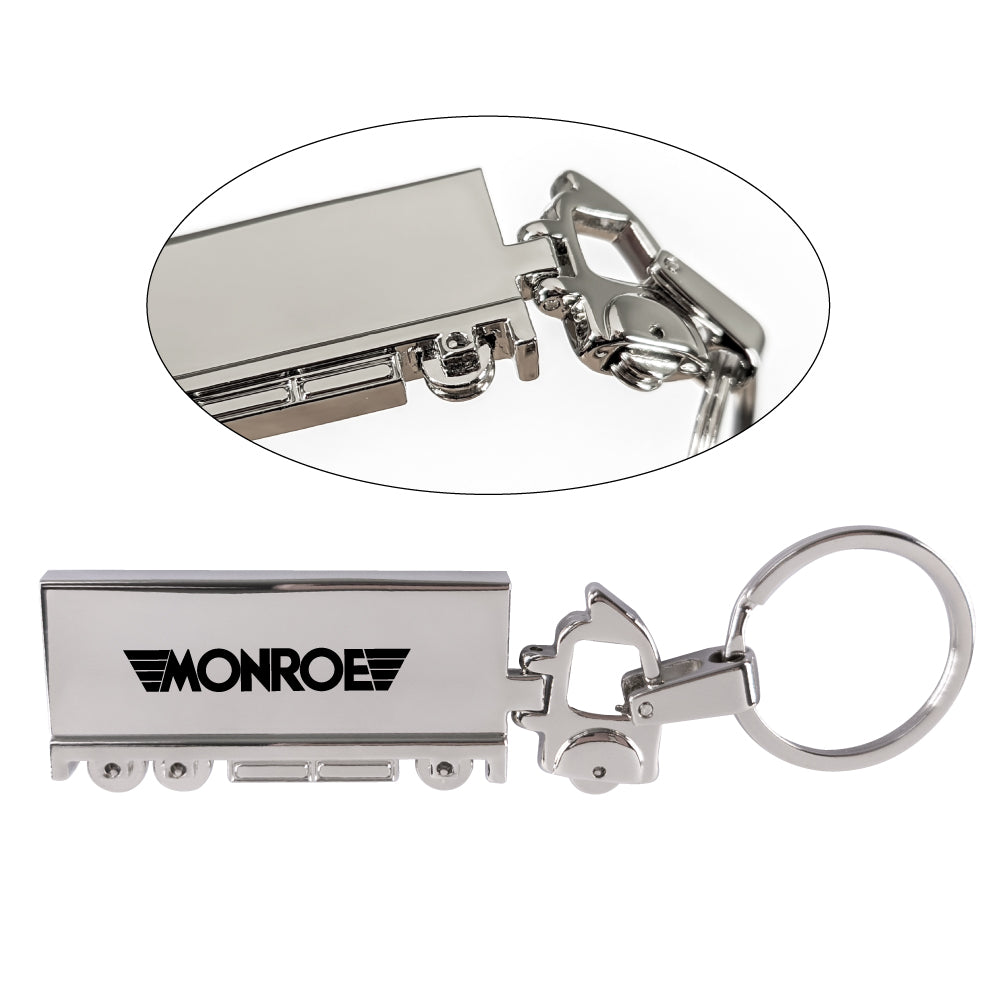 Silver Metal Articles de Voyage Truck Keychain Silver Hardware